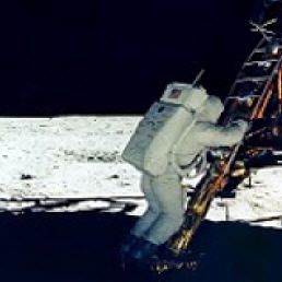 Die erste Mondlandung von Apollo 11. Bild: NASA
