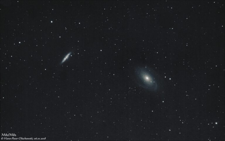 Die Bodes- und die Zigarrengalaxie im Sternbild Großer Bär