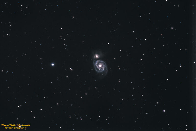 M 51 – Spiralgalaxie im Sternbild Jagdhunde