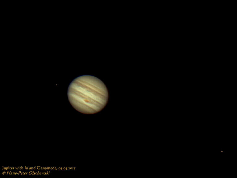 Jupiter mit Gaymed und IO vom 05.05.2017