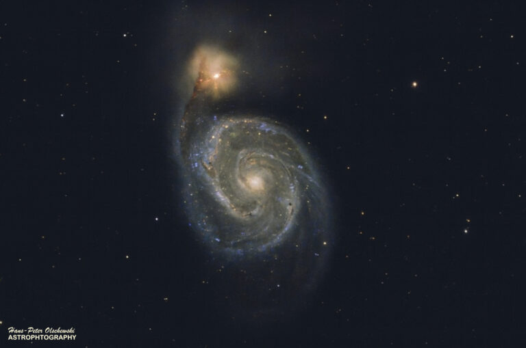 M 51 – Spiralgalaxie im Sternbild Jagdhunde