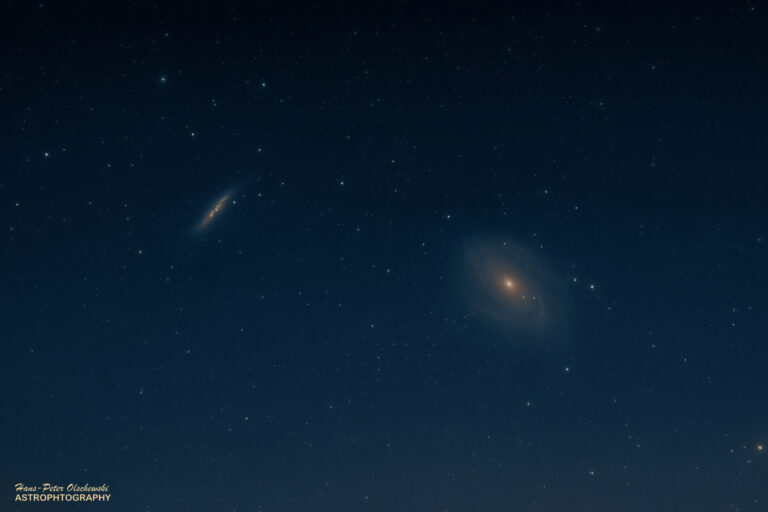 Die Bodes- und die Zigarrengalaxie im Sternbild Großer Bär