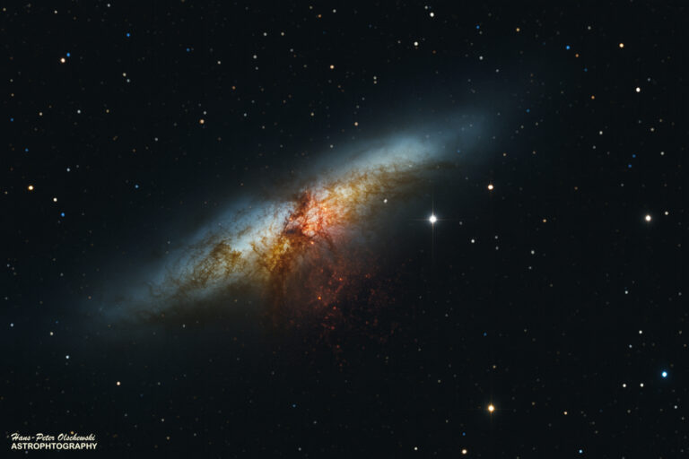M 82 – Zigarrengalaxie im Sternbild Großer Bär