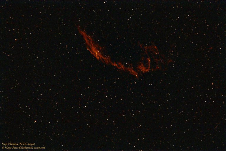 Veil-Nebel (NGC6992) im Sternbild Schwan in Hα