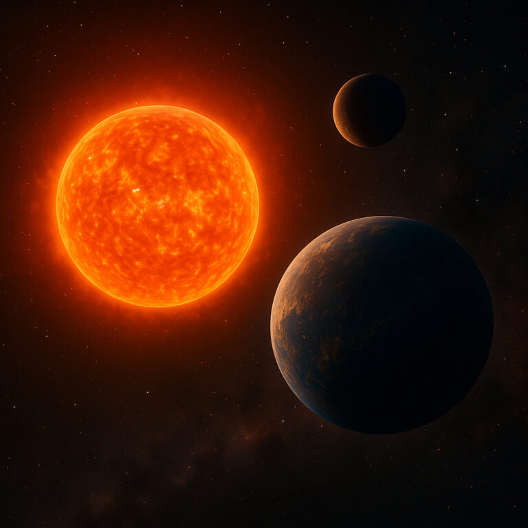 Unser Nachbarstern Proxima Centauri mit seinen beiden Planeten