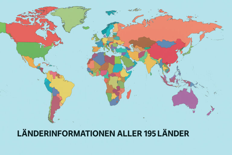 Die Länder der Welt in sechs Merkmalen – Vielfalt der Nationen auf einen Blick