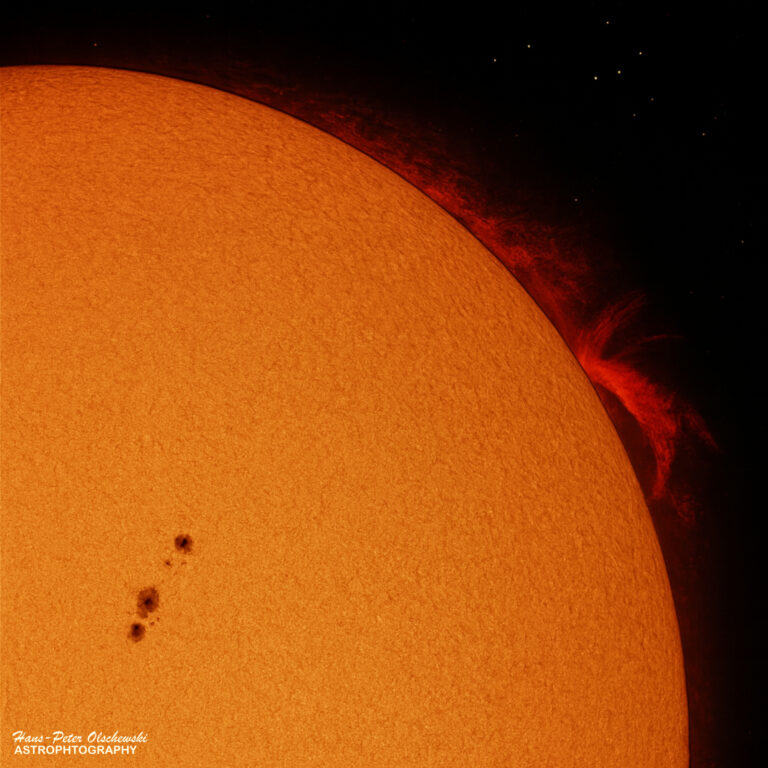Protuberanzen der Sonne vom 21.04.2017